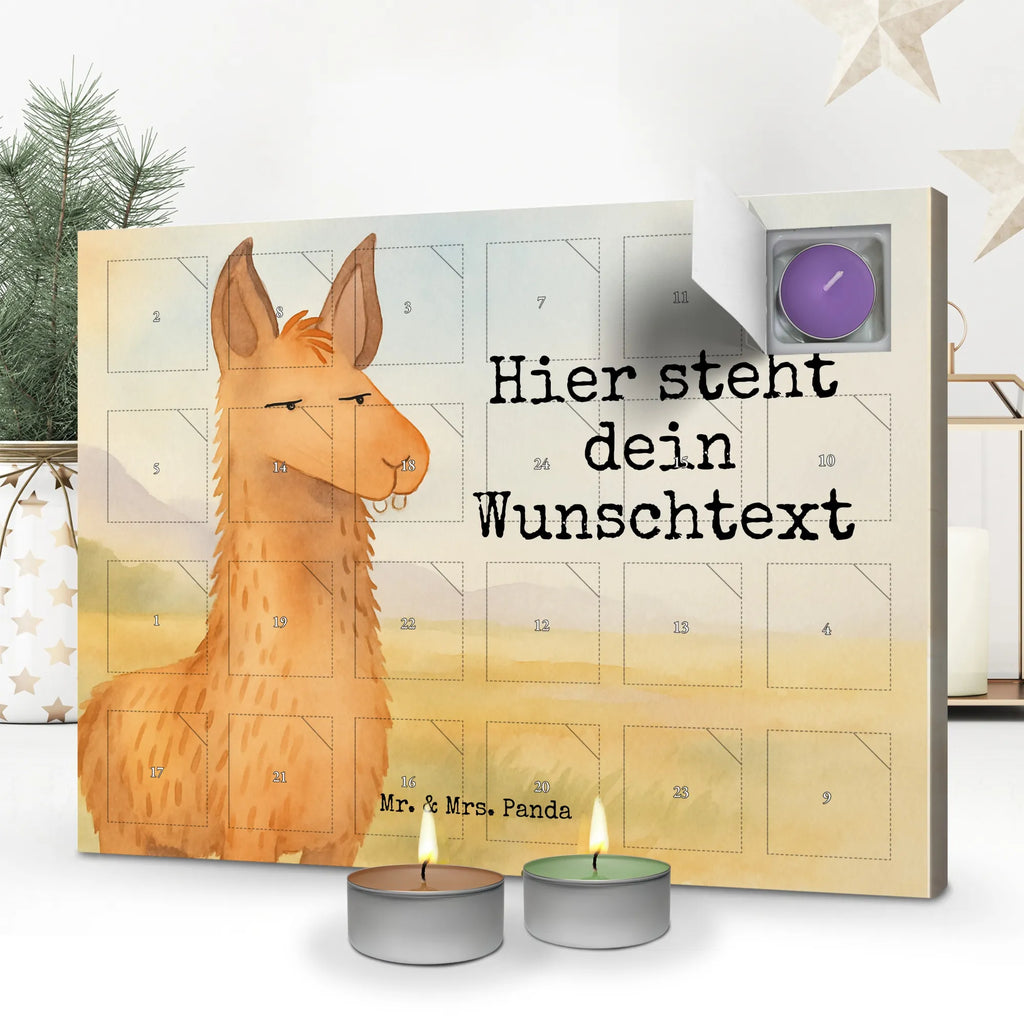 Personalisierter Duftkerzen Adventskalender Lamakopf Genervt Design Personalisierter Duftkerzen Adventskalender, Lama, Alpaka, Chef, Büro, Azubi, Freundin, Genervt sein, Recht haben, Lamas, Beste Freundin, Chefin, Partnerin, Büroalltag