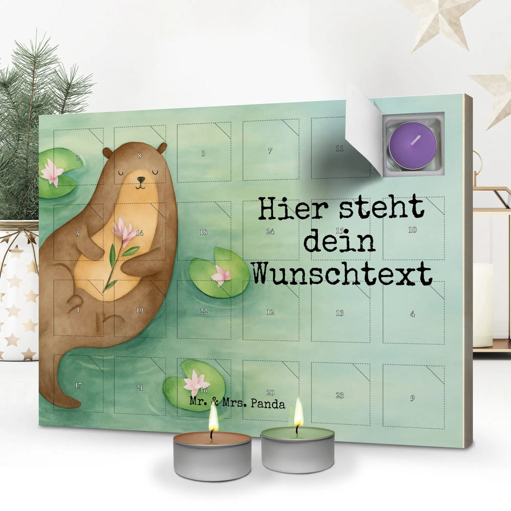 Personalisierter Duftkerzen Adventskalender Otter Seerose Design Personalisierter Duftkerzen Adventskalender, Otter, Fischotter, Seeotter, Otter Seeotter See Otter