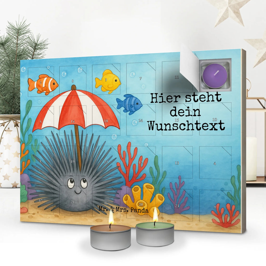 Personalisierter Duftkerzen Adventskalender Seeigel Design Personalisierter Duftkerzen Adventskalender, Meer, Urlaub, Meerestiere, Seeigel, Hier und Jetzt, Leben, Selbstliebe, Achtsamkeit, Selbstakzeptanz, Lebe