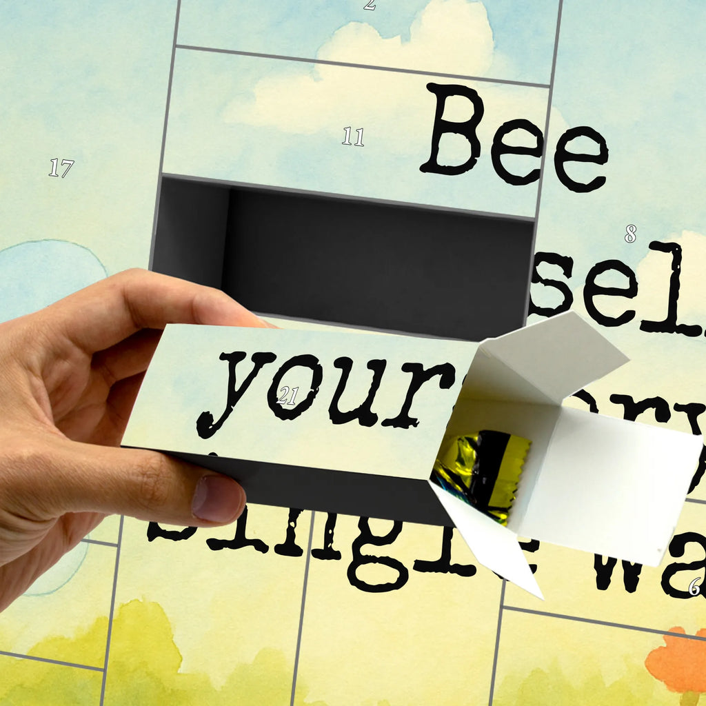 Fillable advent calendar bee flower Design wasp, bumblebee