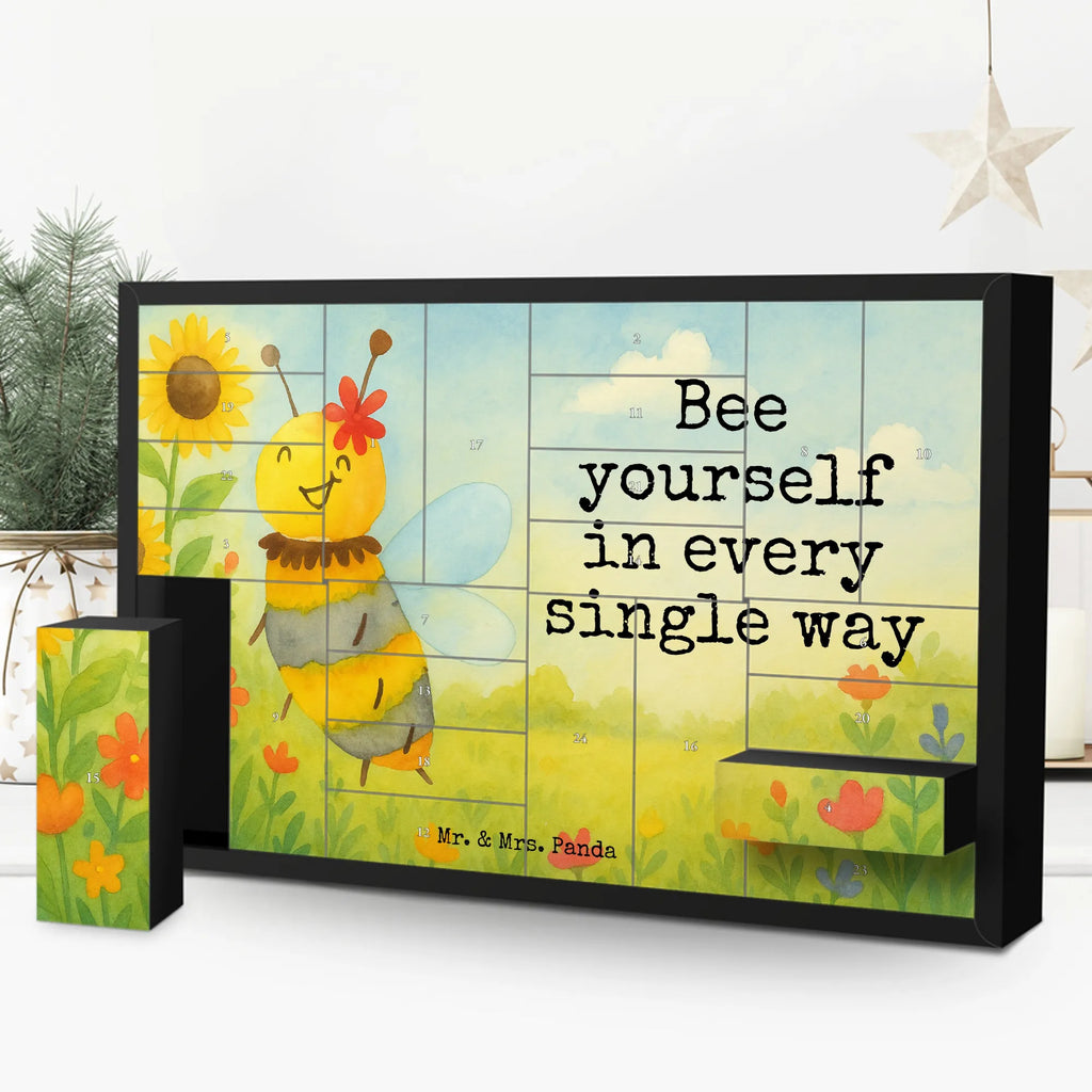 Fillable advent calendar bee flower Design wasp, bumblebee