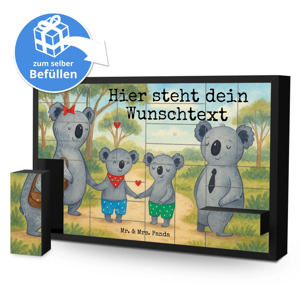 Personalisierter Befüllbarer Adventskalender Koala Familie zwei Design Adventskalender Zum Selbst Befüllen, Befüllbarer Adventskalender, Muttertag, Vatertag, Mama, Papa, Oma, Opa, Familie, Schwester, Bruder, Familienleben, Koalafamilie, Beste Familie, Lieblingsfamilie, Koalabär, Familienzeit, Koala