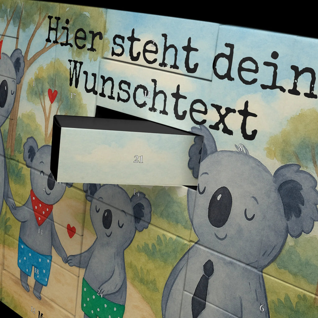 Personalisierter Befüllbarer Adventskalender Koala Familie zwei Design Adventskalender Zum Selbst Befüllen, Befüllbarer Adventskalender, Muttertag, Vatertag, Mama, Papa, Oma, Opa, Familie, Schwester, Bruder, Familienleben, Koalafamilie, Beste Familie, Lieblingsfamilie, Koalabär, Familienzeit, Koala