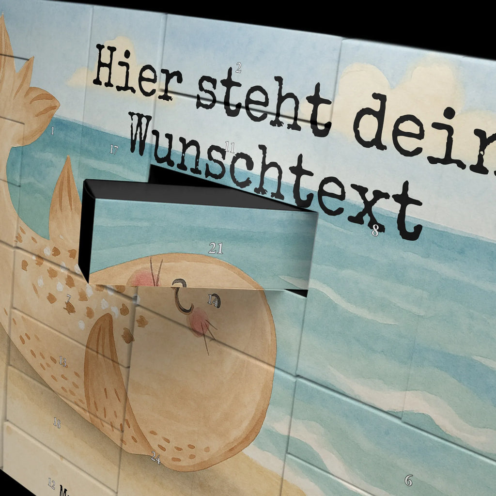 Personalisierter Befüllbarer Adventskalender Robbe Liegen Design Befüllbarer Adventskalender, Adventskalender Zum Selbst Befüllen, Lustige Sprüche, Tiere, Tiermotive, Gute Laune, Robben, Lachen, Robbe, Nordsee, Freude, Ostsee, Strand, Meerestier, Seehund