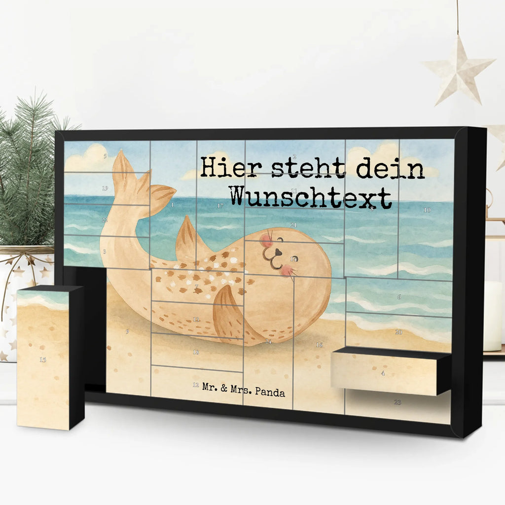 Personalisierter Befüllbarer Adventskalender Robbe Liegen Design Befüllbarer Adventskalender, Adventskalender Zum Selbst Befüllen, Lustige Sprüche, Tiere, Tiermotive, Gute Laune, Robben, Lachen, Robbe, Nordsee, Freude, Ostsee, Strand, Meerestier, Seehund
