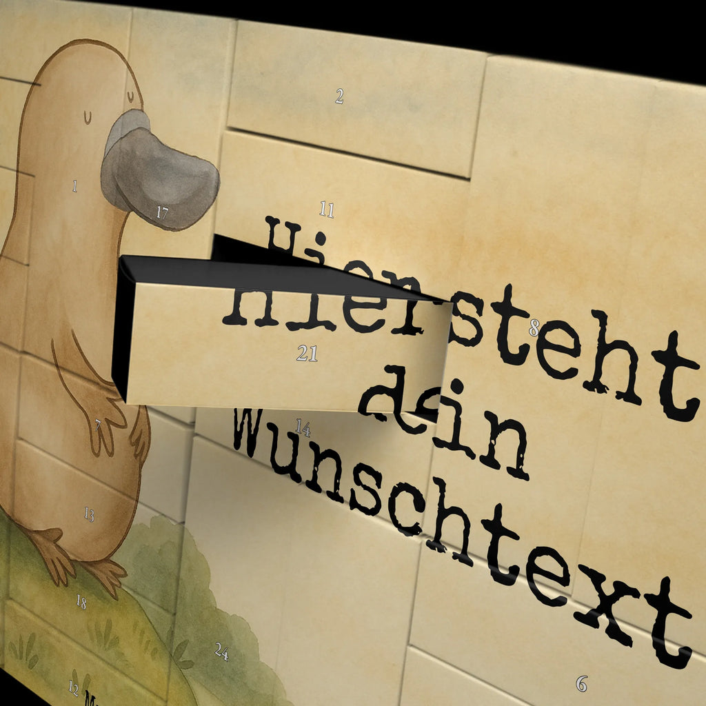 Personalisierter Befüllbarer Adventskalender Schnabeltier Mut Design Adventskalender Zum Selbst Befüllen, Befüllbarer Adventskalender, Meer, Urlaub, Meerestiere, mutig, Training, Arbeit, Motivation, Lebensweisheit, Schnabeltier, Raodtrip, Mut, Büro, Schnabeltiere, Neuanfang, Weltreise, Neustart