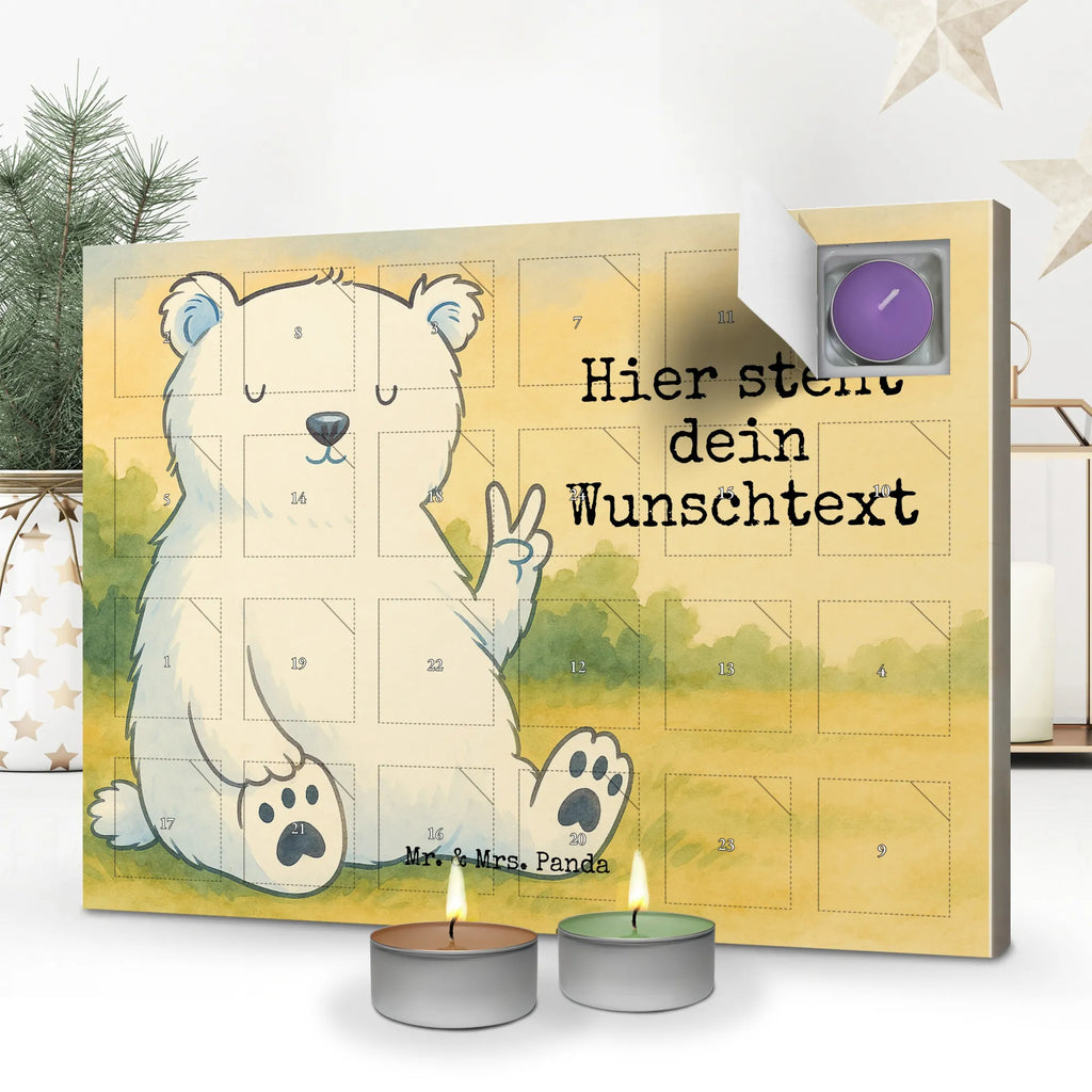Personalisierter Duftkerzen Adventskalender Eisbär Faul Design Personalisierter Duftkerzen Adventskalender, Teddy, Bär, Teddybär, Homeoffice, Nordpol, Arbeitsplatz, Bürojob, Arbeit, Entspannen, Büro, Faul, Relaxen, Eisbär