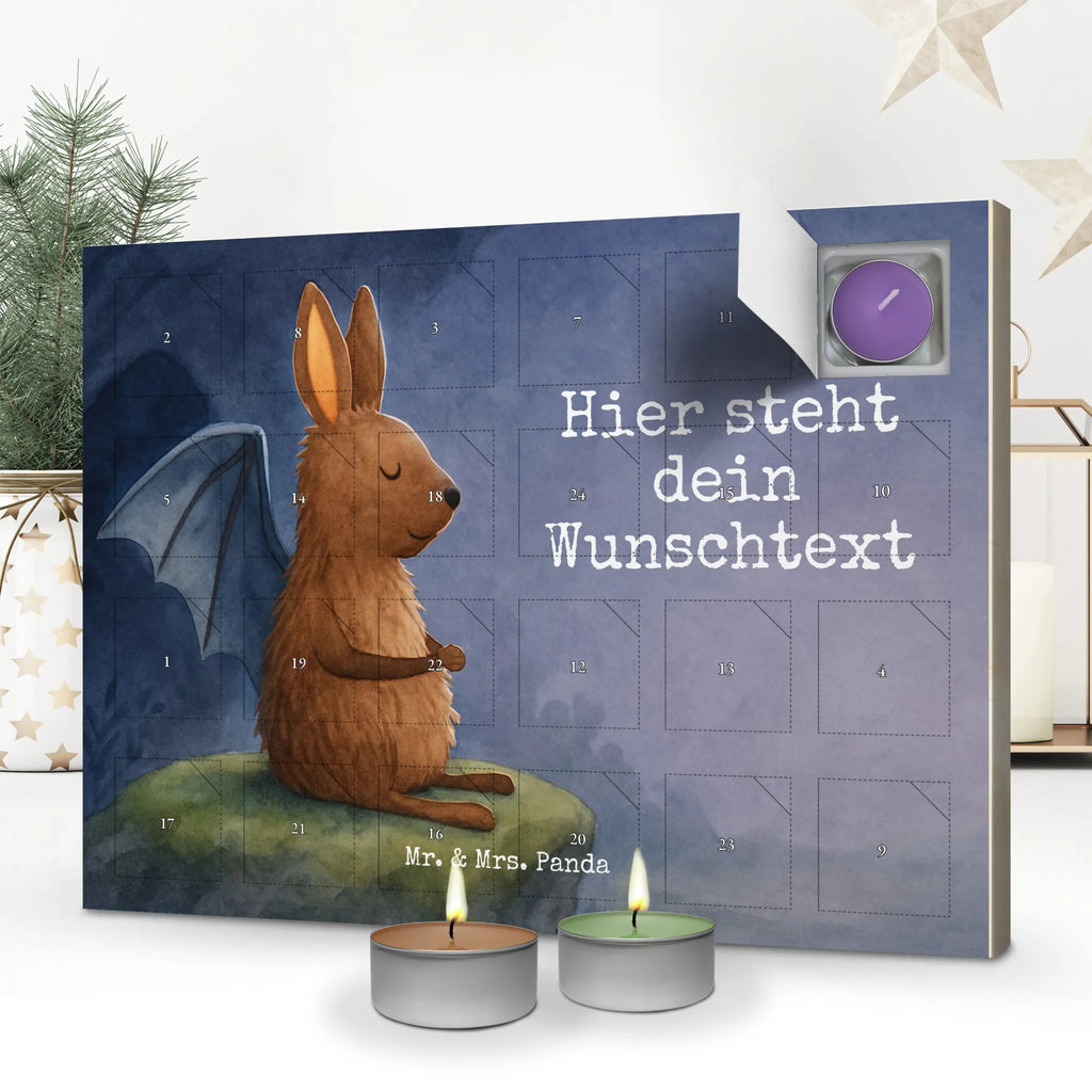 Personalisierter Duftkerzen Adventskalender Fledermaus Sitzen Design Personalisierter Duftkerzen Adventskalender, Lustige Sprüche, Tiere, Tiermotive, Gute Laune, Fledermaus, Entspannen, Motivation, Fledermäuse
