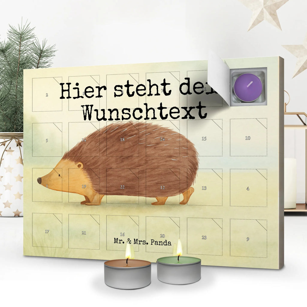 Personalisierter Duftkerzen Adventskalender Igel Herzen Design Personalisierter Duftkerzen Adventskalender, Lustige Sprüche, Tiere, Tiermotive, Gute Laune, Vertrauen, Liebe, Herzen, Kuss, Igel, Herz, Leben