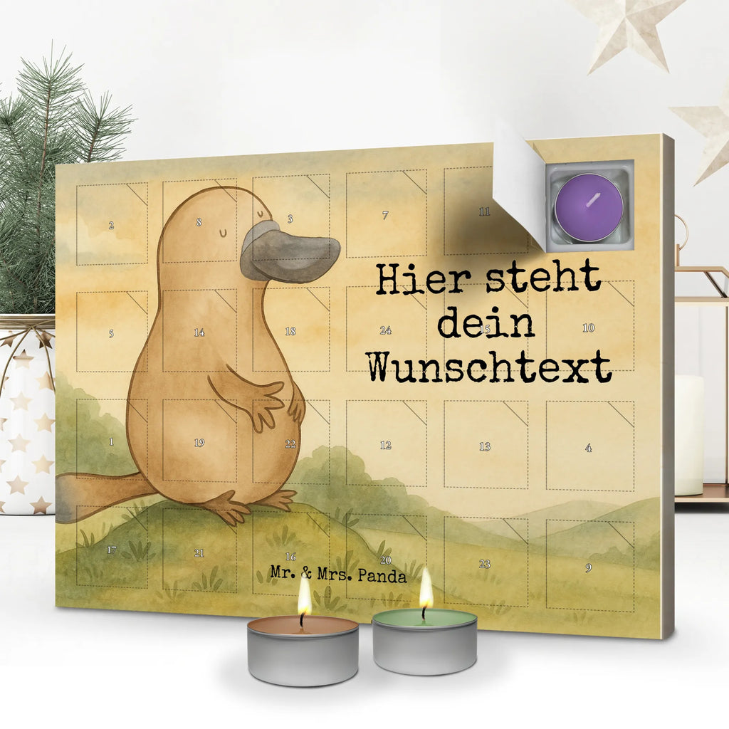 Personalisierter Duftkerzen Adventskalender Schnabeltier Mut Design Personalisierter Duftkerzen Adventskalender, Meer, Urlaub, Meerestiere, Neuanfang, Schnabeltier, Motivation, Neustart, Weltreise, Büro, Arbeit, Schnabeltiere, Mut, Lebensweisheit, mutig, Training, Raodtrip