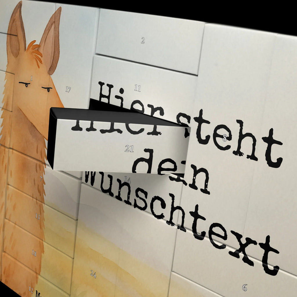 Personalisierter Befüllbarer Adventskalender Lamakopf Genervt Design Befüllbarer Adventskalender, Adventskalender Zum Selbst Befüllen, Lama, Alpaka, Freundin, Büro, Recht haben, Azubi, Partnerin, Chef, Chefin, Lamas, Büroalltag, Genervt sein, Beste Freundin