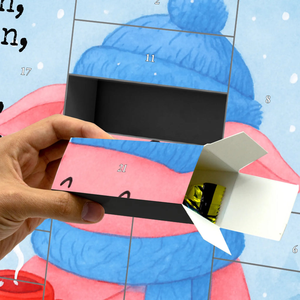 Fillable advent calendar piggy Mulled wine Design Christmas time, snow, saying, Christmas market, mulled wine, drunk