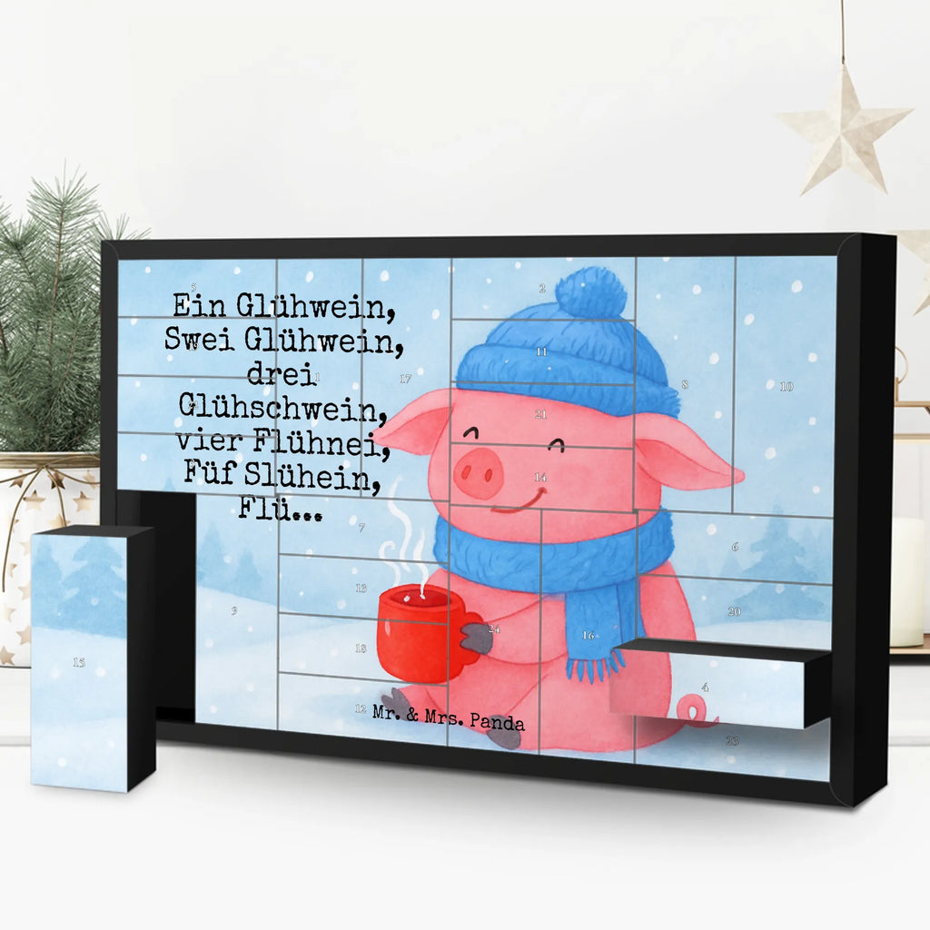 Fillable advent calendar piggy Mulled wine Design Christmas time, snow, saying, Christmas market, mulled wine, drunk