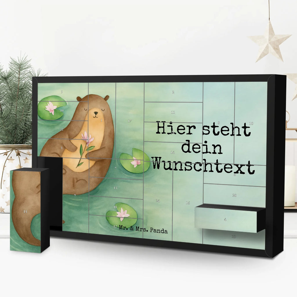 Personalisierter Befüllbarer Adventskalender Otter Seerose Design Adventskalender Zum Selbst Befüllen, Befüllbarer Adventskalender, Otter, Fischotter, Seeotter, Otter Seeotter See Otter