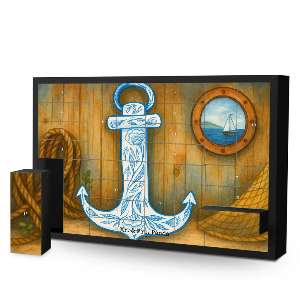 Fillable advent calendar anchor Blue Design card, gift ideas, gifts, small animals, cute, cute animal motives, hand drawn, funny sayings, good mood, special gifts, animal lover