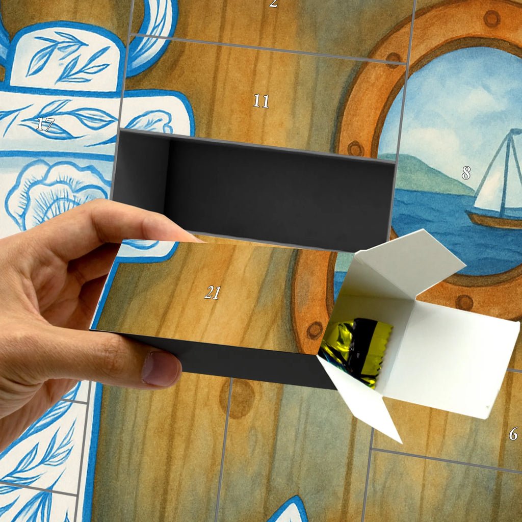 Fillable advent calendar anchor Blue Design card, gift ideas, gifts, small animals, cute, cute animal motives, hand drawn, funny sayings, good mood, special gifts, animal lover