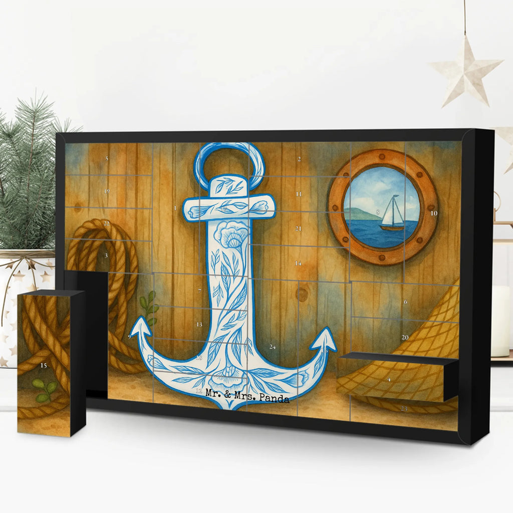 Fillable advent calendar anchor Blue Design card, gift ideas, gifts, small animals, cute, cute animal motives, hand drawn, funny sayings, good mood, special gifts, animal lover