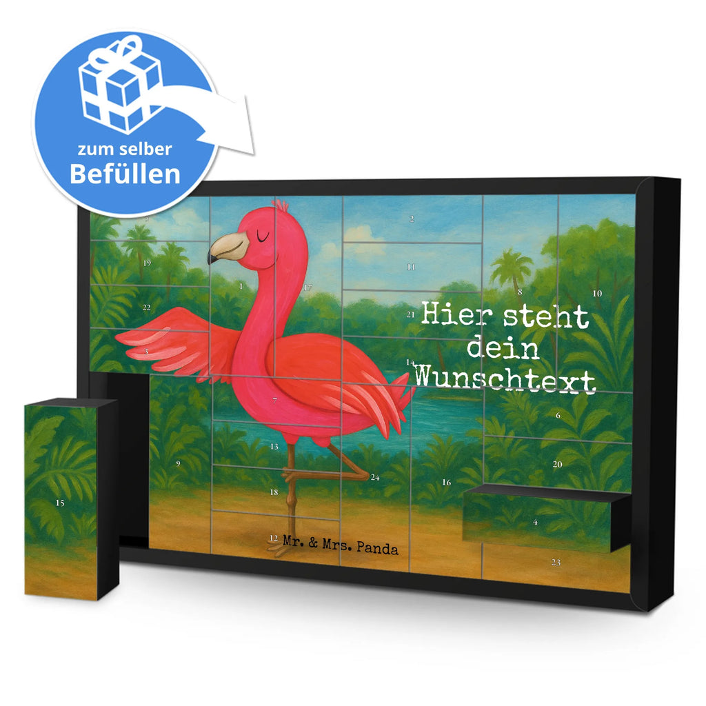 Personalisierter Befüllbarer Adventskalender Flamingo Yoga Design Befüllbarer Adventskalender, Adventskalender Zum Selbst Befüllen, Flamingo, Tiefenentspannung, Yoga-Übung, Entspannung, Achtsamkeit, Ärger, Namaste, Aufregen, Vogel, Yoga