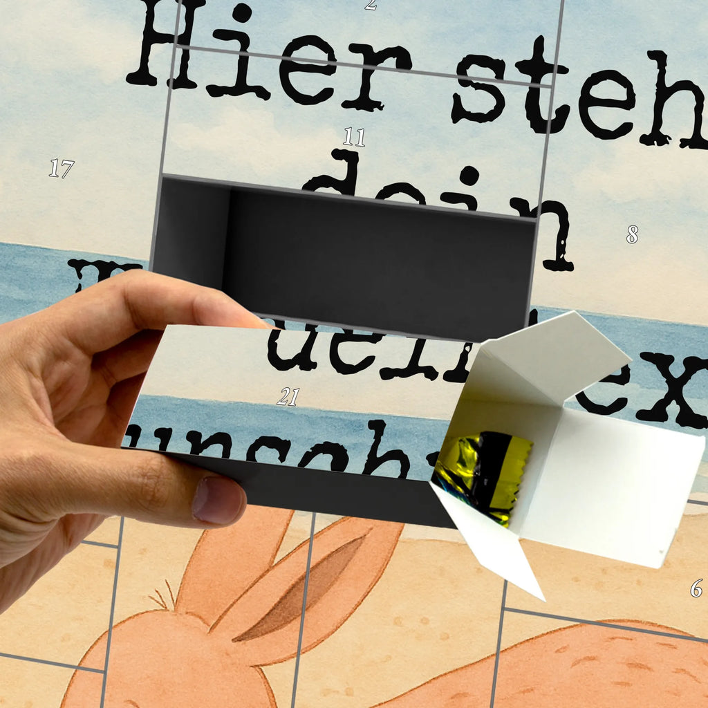 Personalisierter Befüllbarer Adventskalender Hasen Muschel Design Adventskalender Zum Selbst Befüllen, Befüllbarer Adventskalender, Muttertag, Vatertag, Mama, Papa, Oma, Opa, Familie, Schwester, Bruder, Freundinnen, Muscheln, Meer, BFF, Beste Freundin, Muscheln Sammeln, Hasen, Freundin, Best Friends