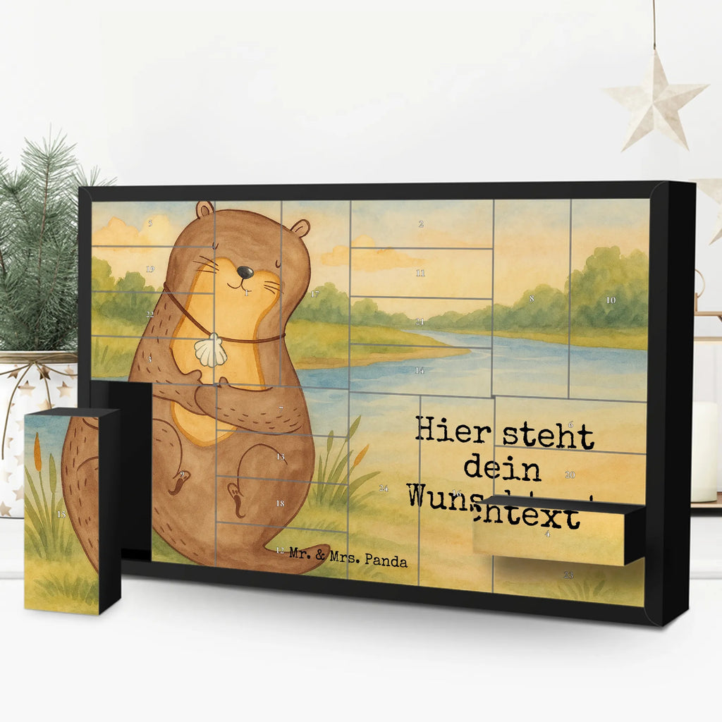 Personalisierter Befüllbarer Adventskalender Otter Muschel Design Adventskalender Zum Selbst Befüllen, Befüllbarer Adventskalender, Otter, Fischotter, Seeotter, Träumen, Büro, Grübeln, Otterliebe, Tagträumen, Motivation