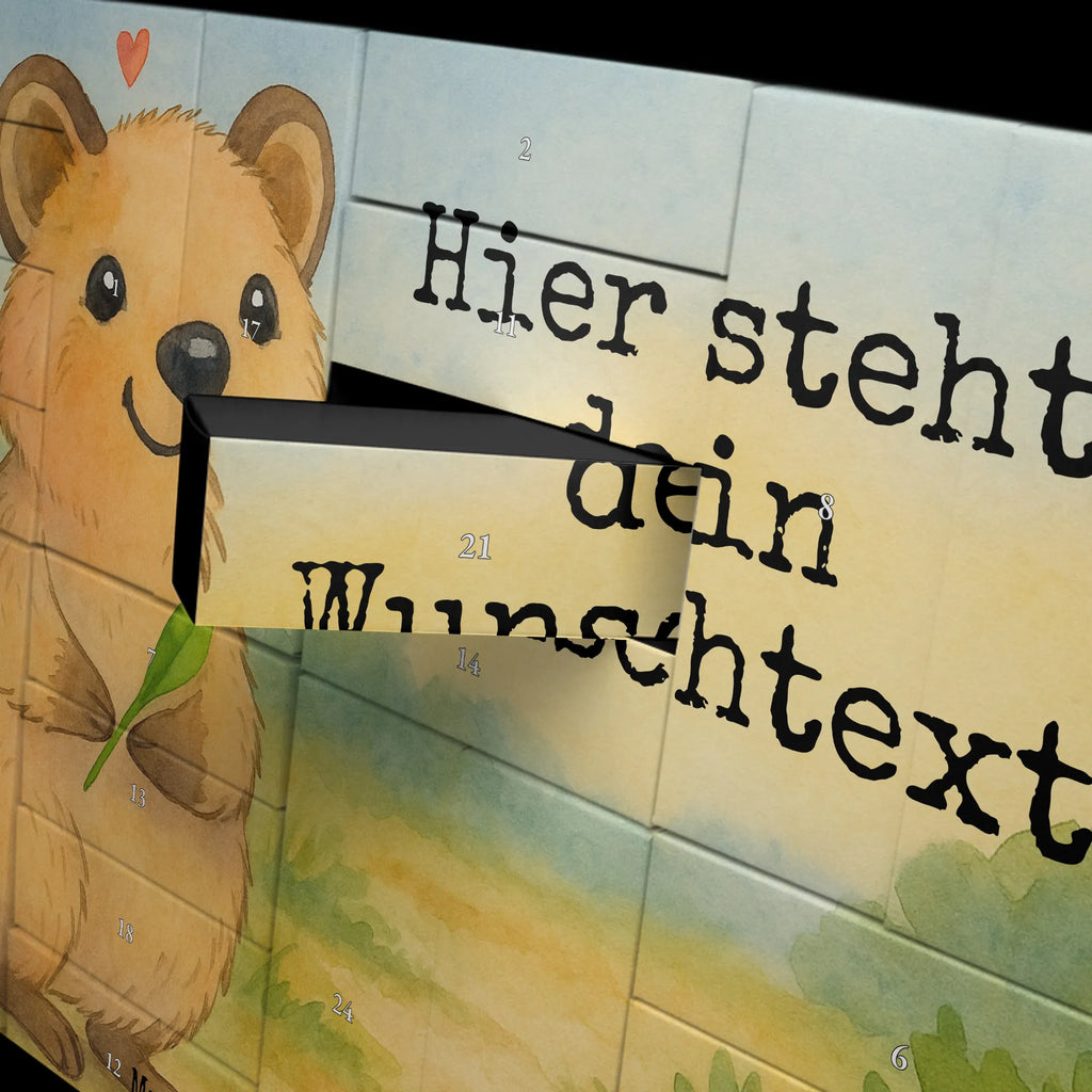 Personalisierter Befüllbarer Adventskalender Quokka Happy Design Adventskalender Zum Selbst Befüllen, Befüllbarer Adventskalender, Lustige Sprüche, Tiere, Tiermotive, Gute Laune, Dinge Erledigen, Quokka, Niedliches Tier, Lustiger Spruch, Aufschieberitis, Verschieben