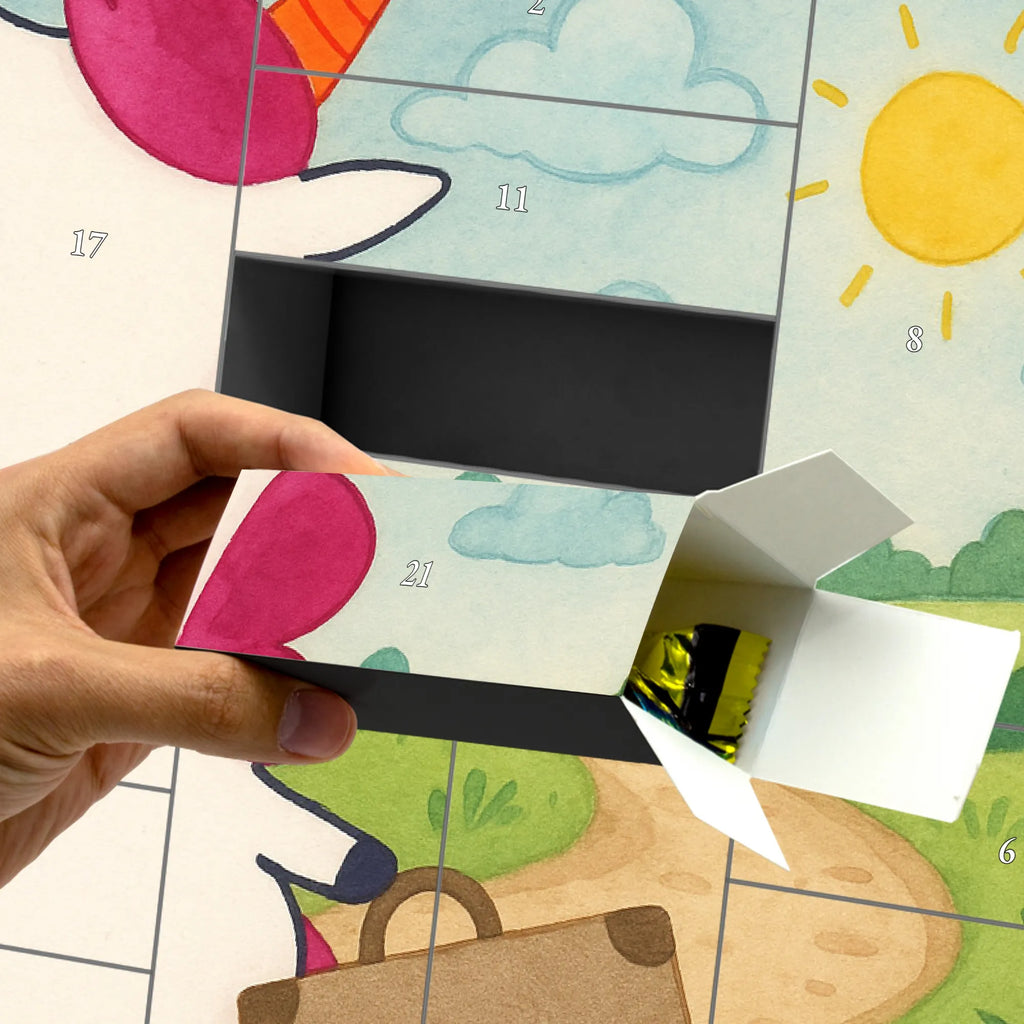 Fillable advent calendar unicorn Suitcase Design holiday present, adventure, luggage, travel, traveler gift, suitcase