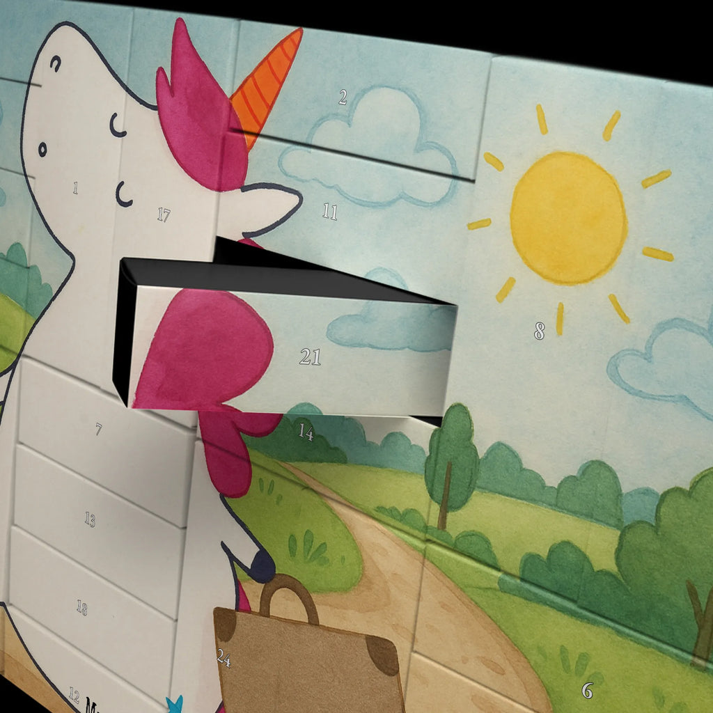 Fillable advent calendar unicorn Suitcase Design holiday present, adventure, luggage, travel, traveler gift, suitcase