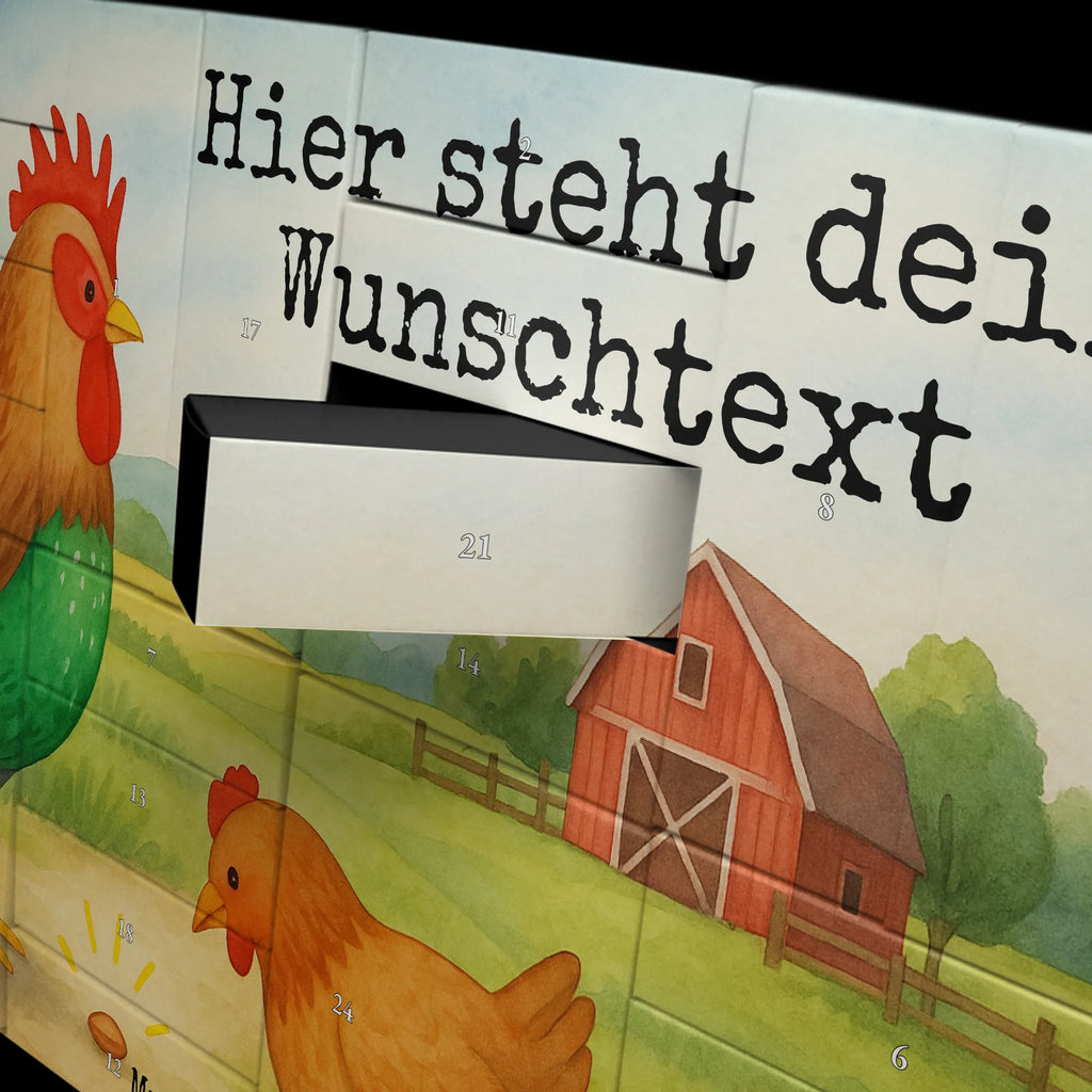 Personalisierter Befüllbarer Adventskalender Hahn Korn Design Adventskalender Zum Selbst Befüllen, Befüllbarer Adventskalender, Bauernhof, Hoftiere, Landwirt, Landwirtin, Eier, Korn, Hahn, Natur, Henne