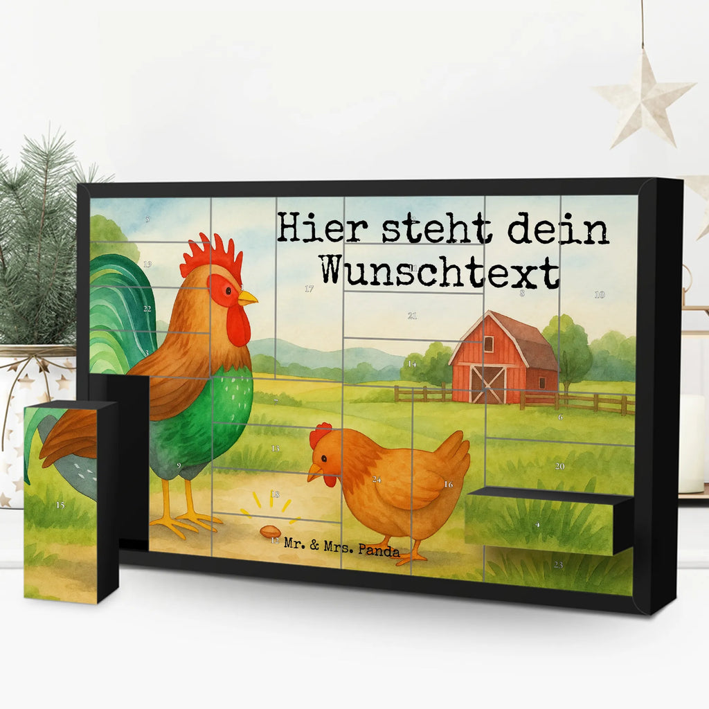 Personalisierter Befüllbarer Adventskalender Hahn Korn Design Adventskalender Zum Selbst Befüllen, Befüllbarer Adventskalender, Bauernhof, Hoftiere, Landwirt, Landwirtin, Eier, Korn, Hahn, Natur, Henne
