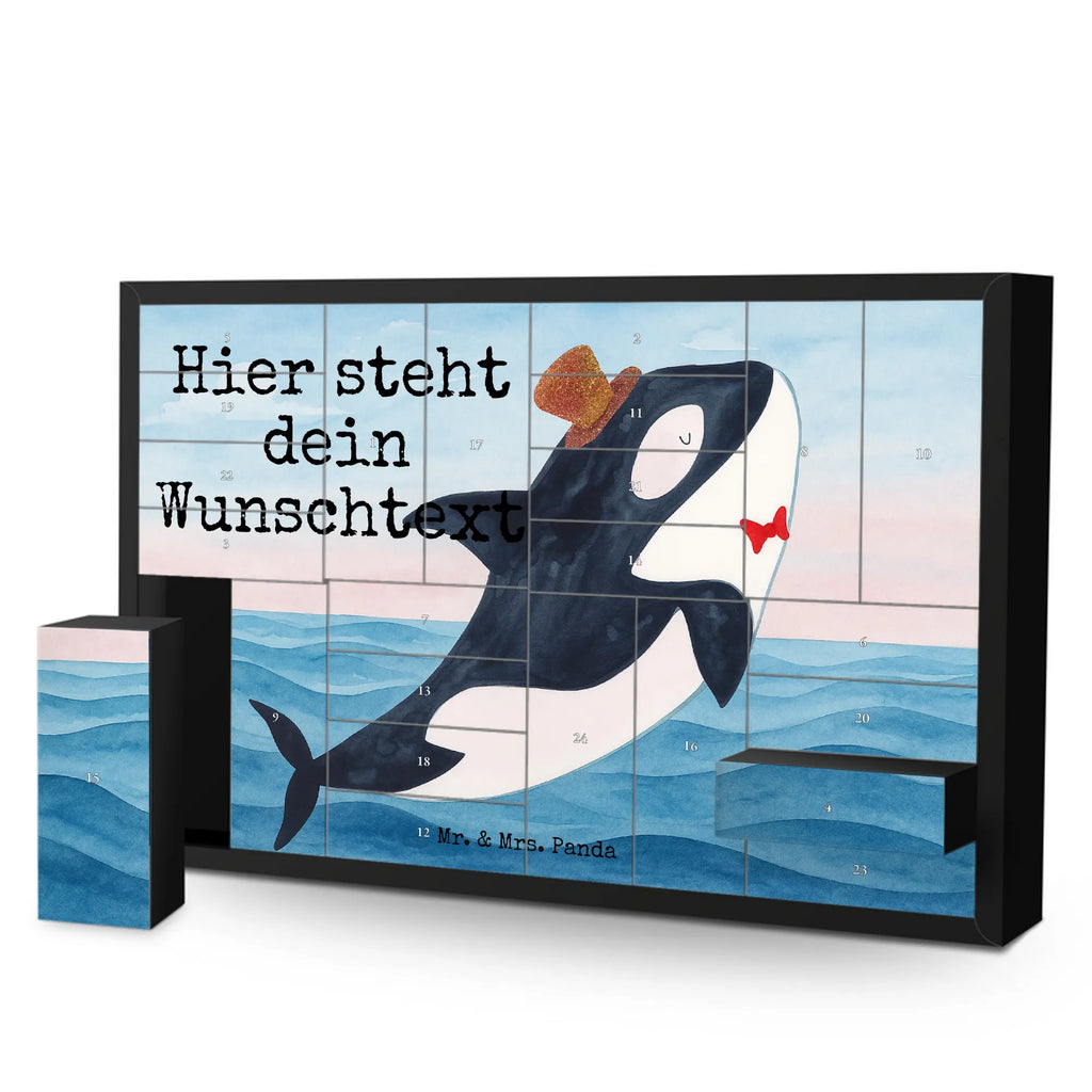 Personalisierter Befüllbarer Adventskalender Orca Zylinder Design Adventskalender Zum Selbst Befüllen, Befüllbarer Adventskalender, Meer, Urlaub, Meerestiere, Feier, Geburtstag, Glitzer, Fest, Narwal, Glitter, Glückwunsch, Konfetti, Orca, Fete