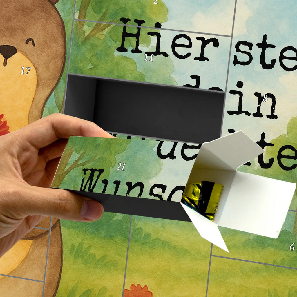 Personalisierter Befüllbarer Adventskalender Otter Blumenstrauß Design Befüllbarer Adventskalender, Adventskalender Zum Selbst Befüllen, Otter, Fischotter, Seeotter, Otter Seeotter See Otter