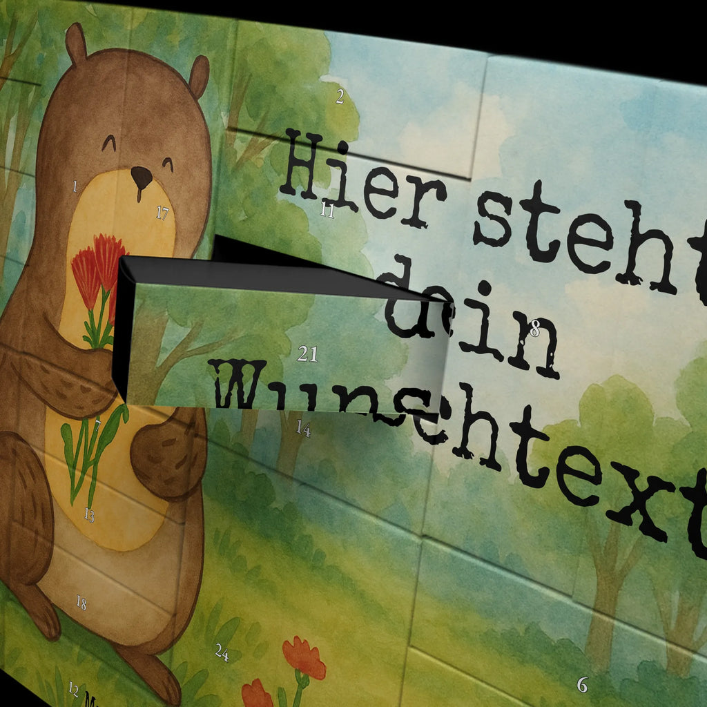 Personalisierter Befüllbarer Adventskalender Otter Blumenstrauß Design Befüllbarer Adventskalender, Adventskalender Zum Selbst Befüllen, Otter, Fischotter, Seeotter, Otter Seeotter See Otter
