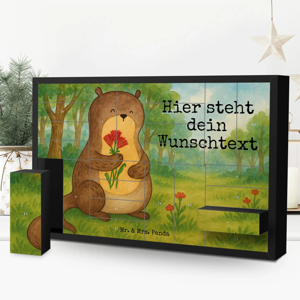 Personalisierter Befüllbarer Adventskalender Otter Blumenstrauß Design Befüllbarer Adventskalender, Adventskalender Zum Selbst Befüllen, Otter, Fischotter, Seeotter, Otter Seeotter See Otter