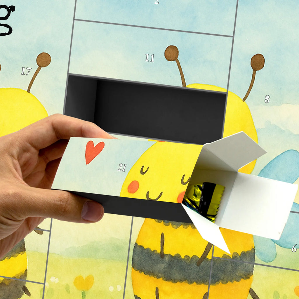 Fillable advent calendar bee In love Design wasp, bumblebee