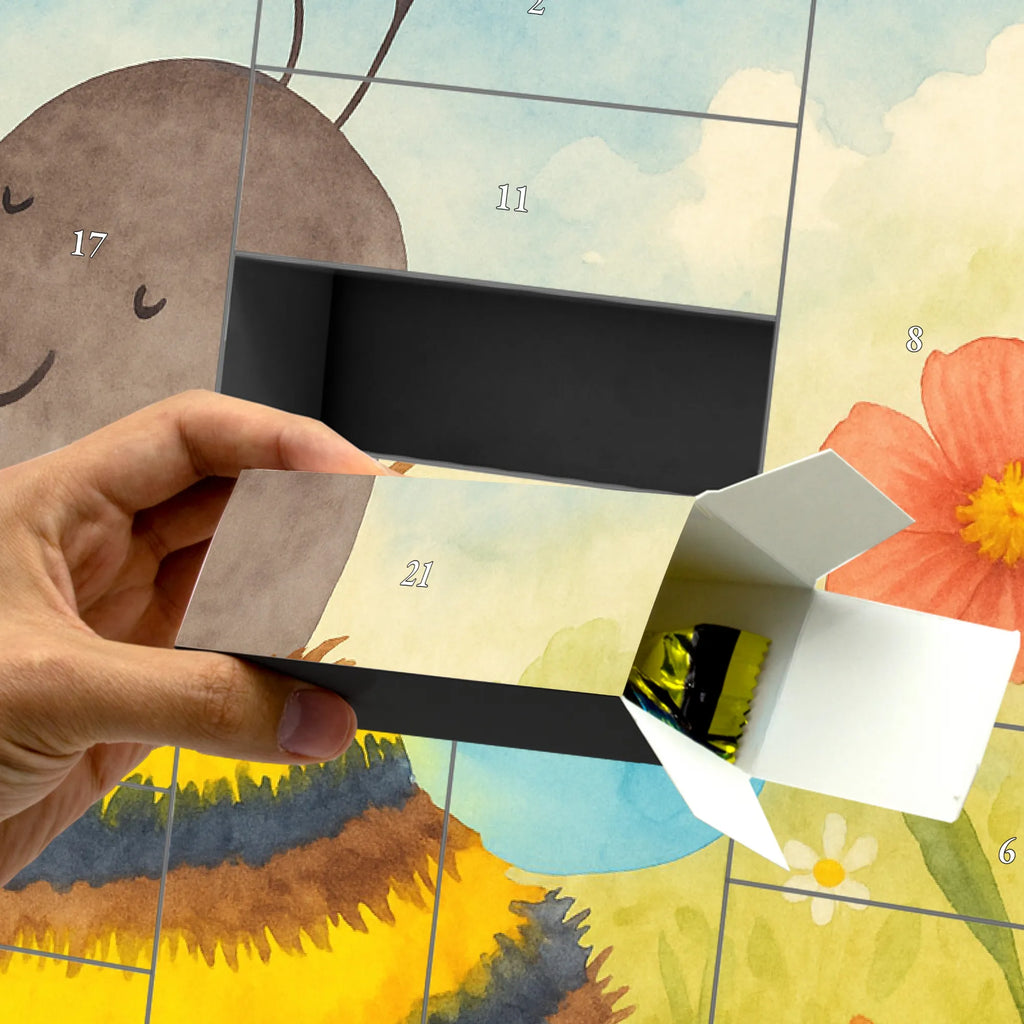 Fillable advent calendar bumblebee fluffy Design card, gift ideas, gifts, small animals, cute, cute animal motives, hand drawn, funny sayings, good mood, special gifts, animal lover, Flower, Nature, Fluffy, Bumblebee