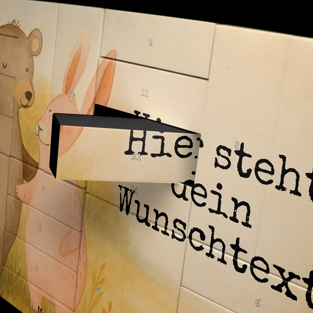 Personalisierter Befüllbarer Adventskalender Bär und Hase Umarmen Design Adventskalender Zum Selbst Befüllen, Befüllbarer Adventskalender, Freundin, Freund, Liebe, Liebesgeschenk, Jahrestag, Verlobung, Partner, Ehemann, Ehefrau, Heiraten, Heiratsantrag, Hocheitstag, Bärchen, Bester Freund, Bär, Hase, Freunde, Best Friends