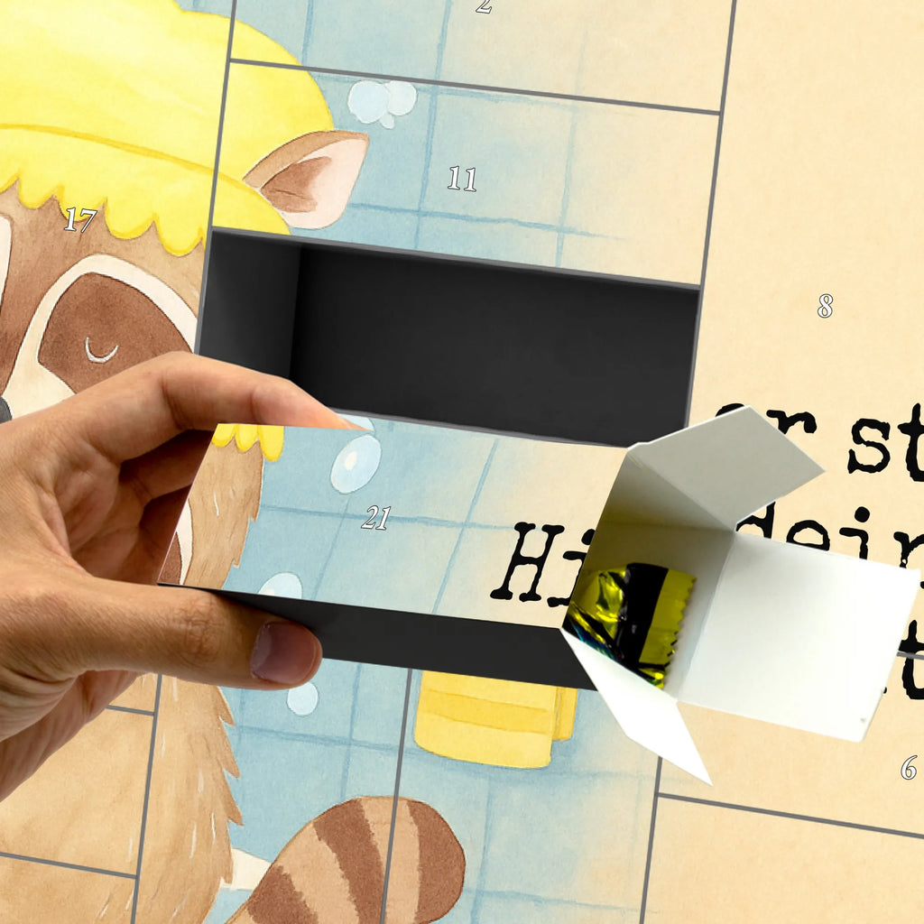 Personalisierter Befüllbarer Adventskalender Waschbär Design Adventskalender Zum Selbst Befüllen, Befüllbarer Adventskalender, Lustige Sprüche, Tiere, Tiermotive, Gute Laune, Waschen, Seifenblasen, Plan, Waschbär, Fröhlich, Tagträumen