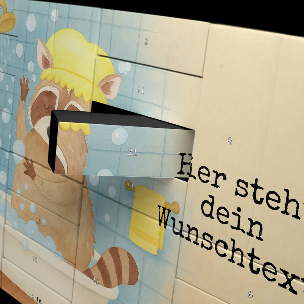 Personalisierter Befüllbarer Adventskalender Waschbär Design Adventskalender Zum Selbst Befüllen, Befüllbarer Adventskalender, Lustige Sprüche, Tiere, Tiermotive, Gute Laune, Waschen, Seifenblasen, Plan, Waschbär, Fröhlich, Tagträumen