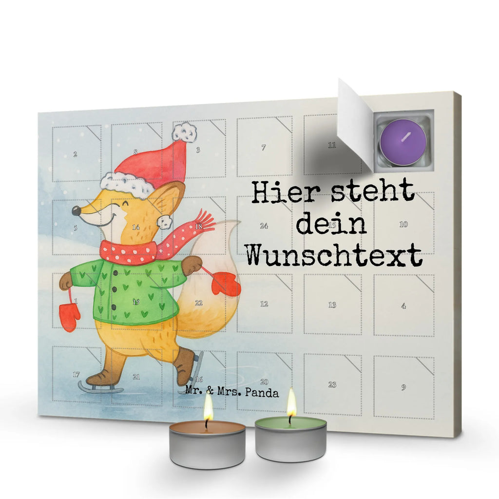 Personalisierter Duftkerzen Adventskalender Fuchs  Schlittschuhe Design Personalisierter Duftkerzen Adventskalender, Weihnachten, Winter, Weihnachtsdeko, Nikolaus, Advent, Heiligabend, Wintermotiv, Tannenbaum, Weihnachtstage, Weihnachtsbaum, Weihnachtszeit, Weihnachtsmann