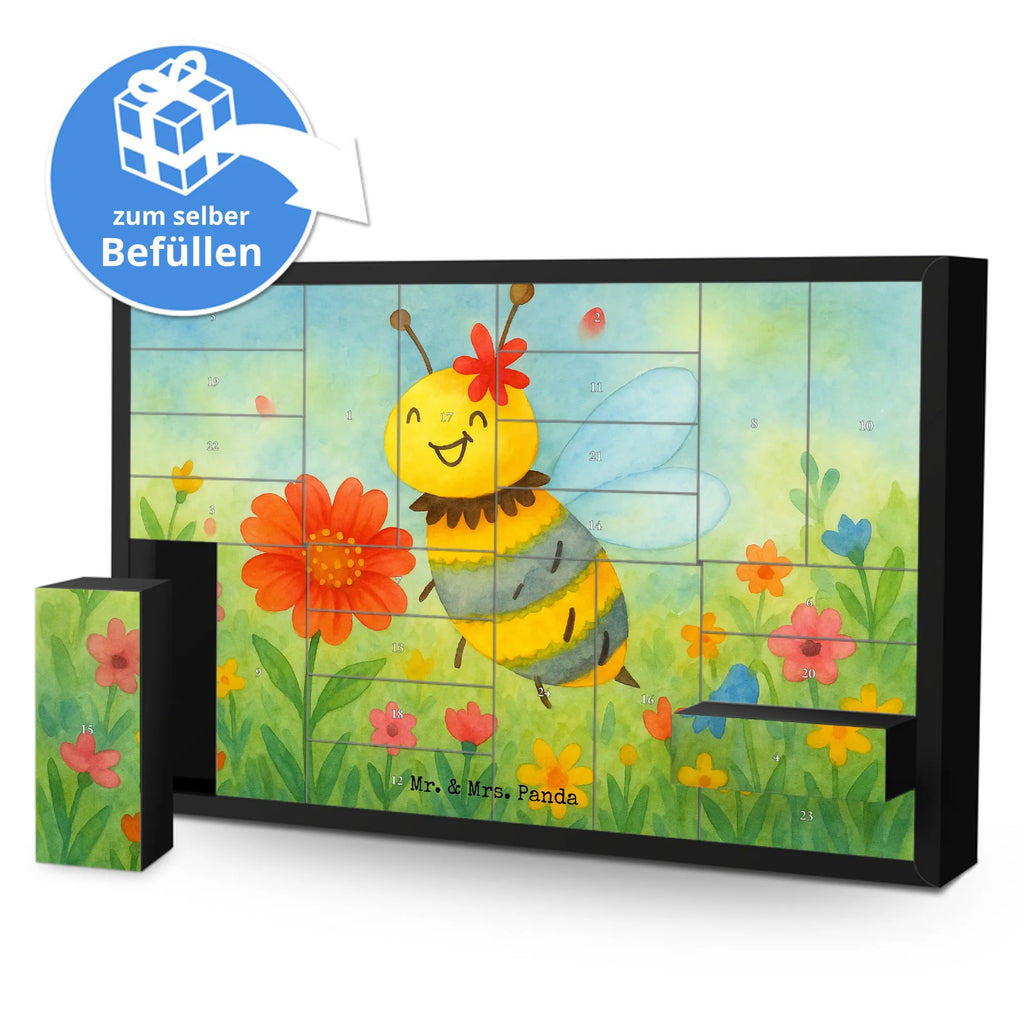 Fillable advent calendar bee flower Design wasp, bumblebee