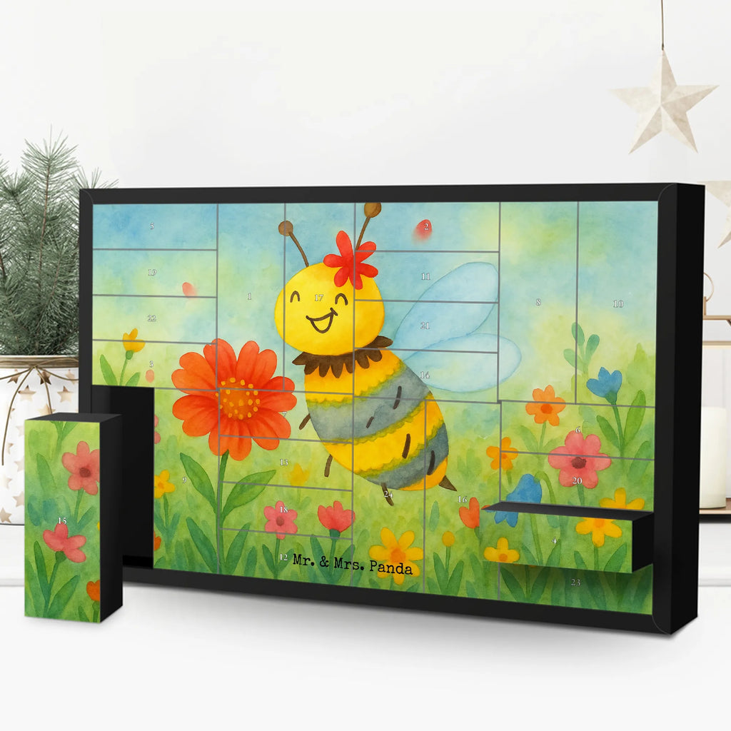 Fillable advent calendar bee flower Design wasp, bumblebee