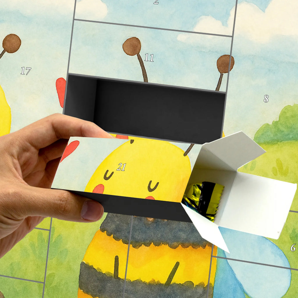 Fillable advent calendar bee In love Design wasp, bumblebee