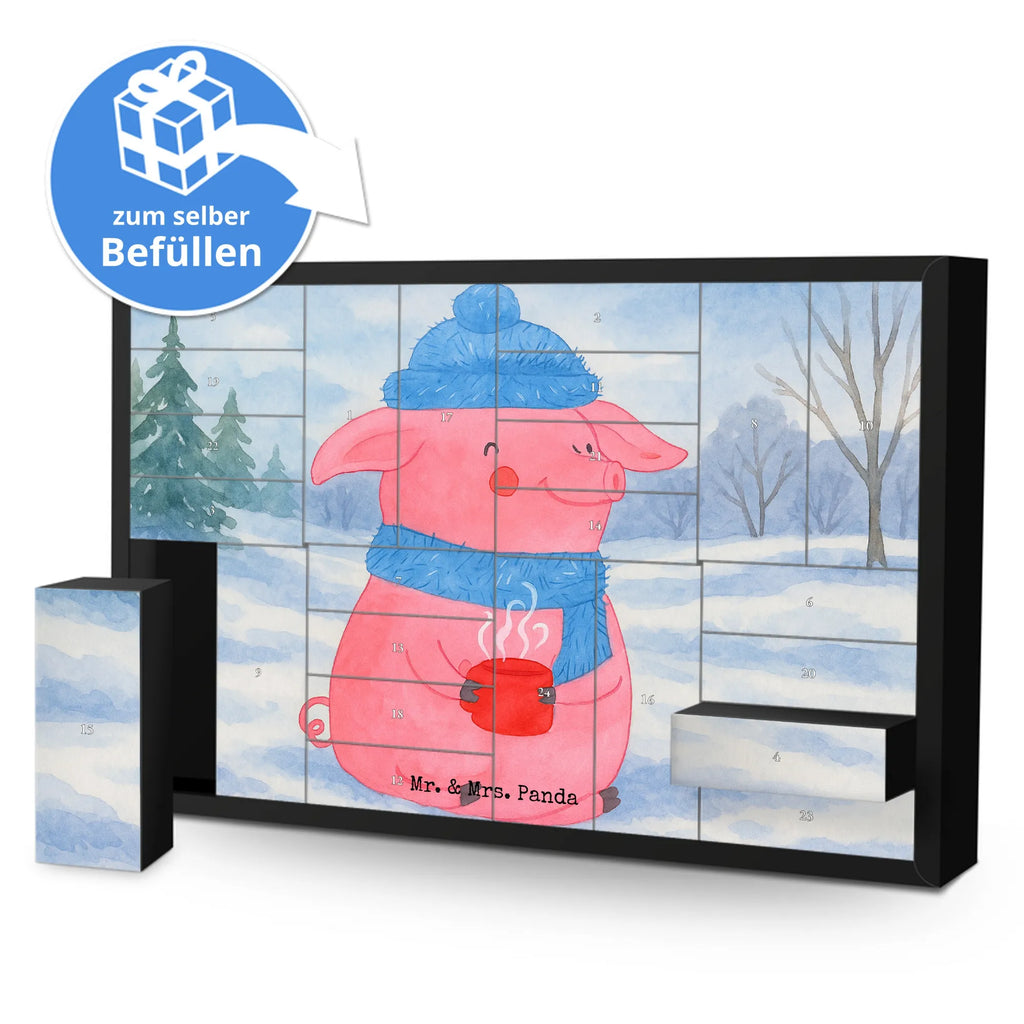 Fillable advent calendar piggy Mulled wine Design Christmas time, snow, saying, Christmas market, mulled wine, drunk