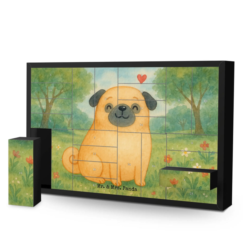 Fillable advent calendar Pug Design dog breed, mutt, hound, woof, dog mama, love dogs, love for dogs, dog decorative items, bag with dog print, funny gifts for dog owners, what do you give a dog lover, Christmas gifts for dogs, gifts for dogs, dog sayings, dog love, Pug
