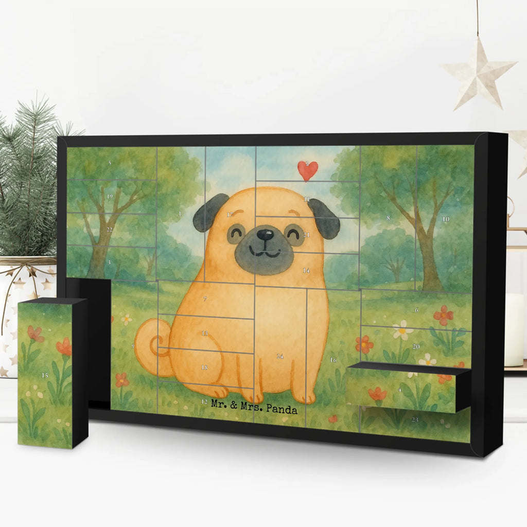 Fillable advent calendar Pug Design dog breed, mutt, hound, woof, dog mama, love dogs, love for dogs, dog decorative items, bag with dog print, funny gifts for dog owners, what do you give a dog lover, Christmas gifts for dogs, gifts for dogs, dog sayings, dog love, Pug