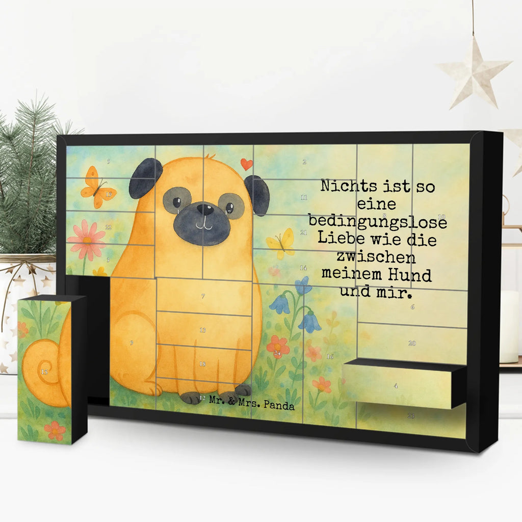 Fillable advent calendar Pug Design dog breed, mutt, hound, woof, dog mama, love dogs, love for dogs, dog decorative items, bag with dog print, funny gifts for dog owners, what do you give a dog lover, Christmas gifts for dogs, gifts for dogs, dog sayings, dog love, Pug