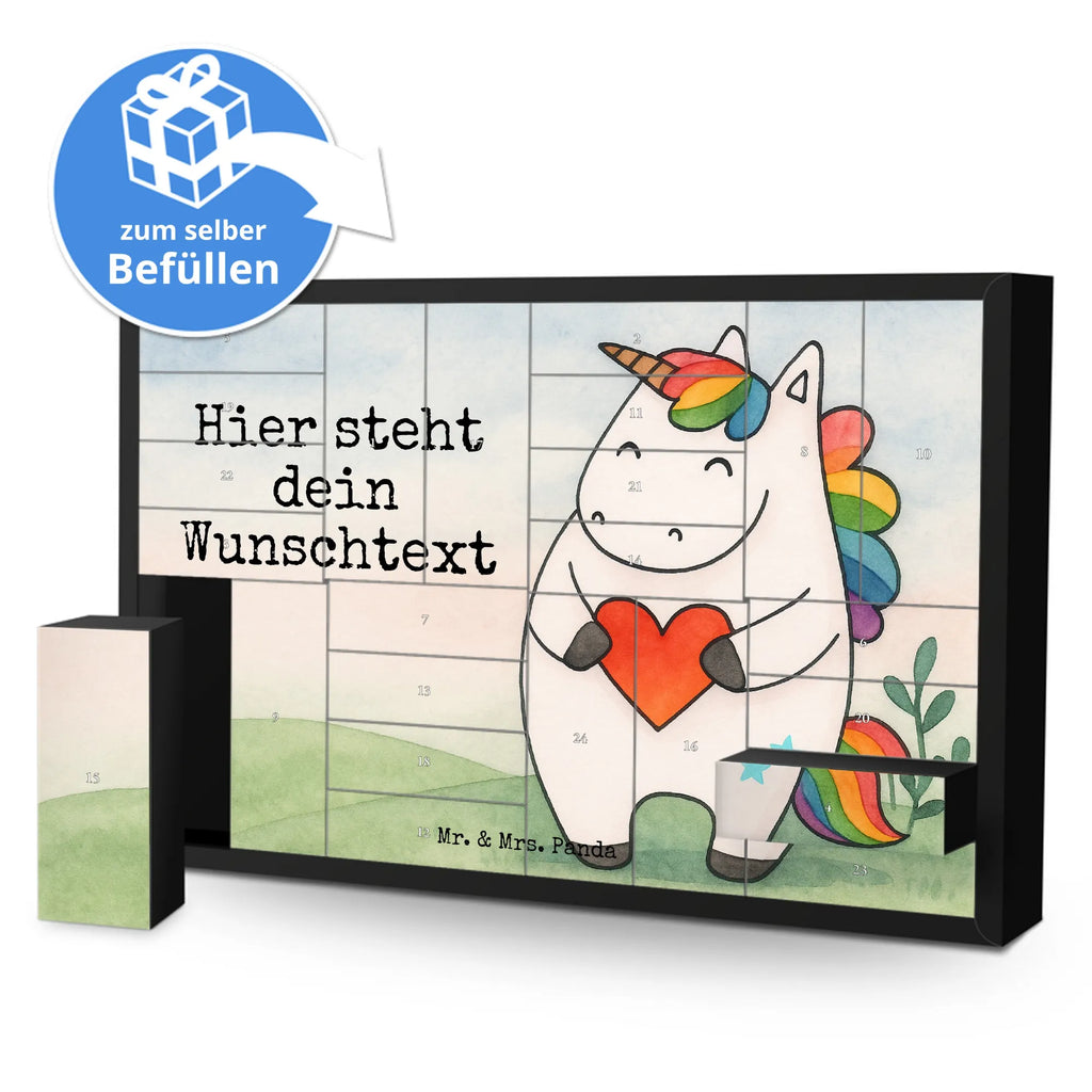 Personalisierter Befüllbarer Adventskalender Einhorn Herz Design Befüllbarer Adventskalender, Adventskalender Zum Selbst Befüllen, Unicorn, Einhorn, Einhörner, Einhorn Deko, Schlimm, Witzig, Freundin, Herz, Lustig, böse, Bunt, Anders