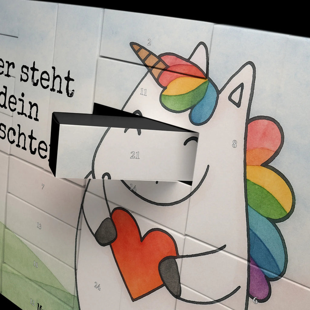 Personalisierter Befüllbarer Adventskalender Einhorn Herz Design Befüllbarer Adventskalender, Adventskalender Zum Selbst Befüllen, Unicorn, Einhorn, Einhörner, Einhorn Deko, Schlimm, Witzig, Freundin, Herz, Lustig, böse, Bunt, Anders