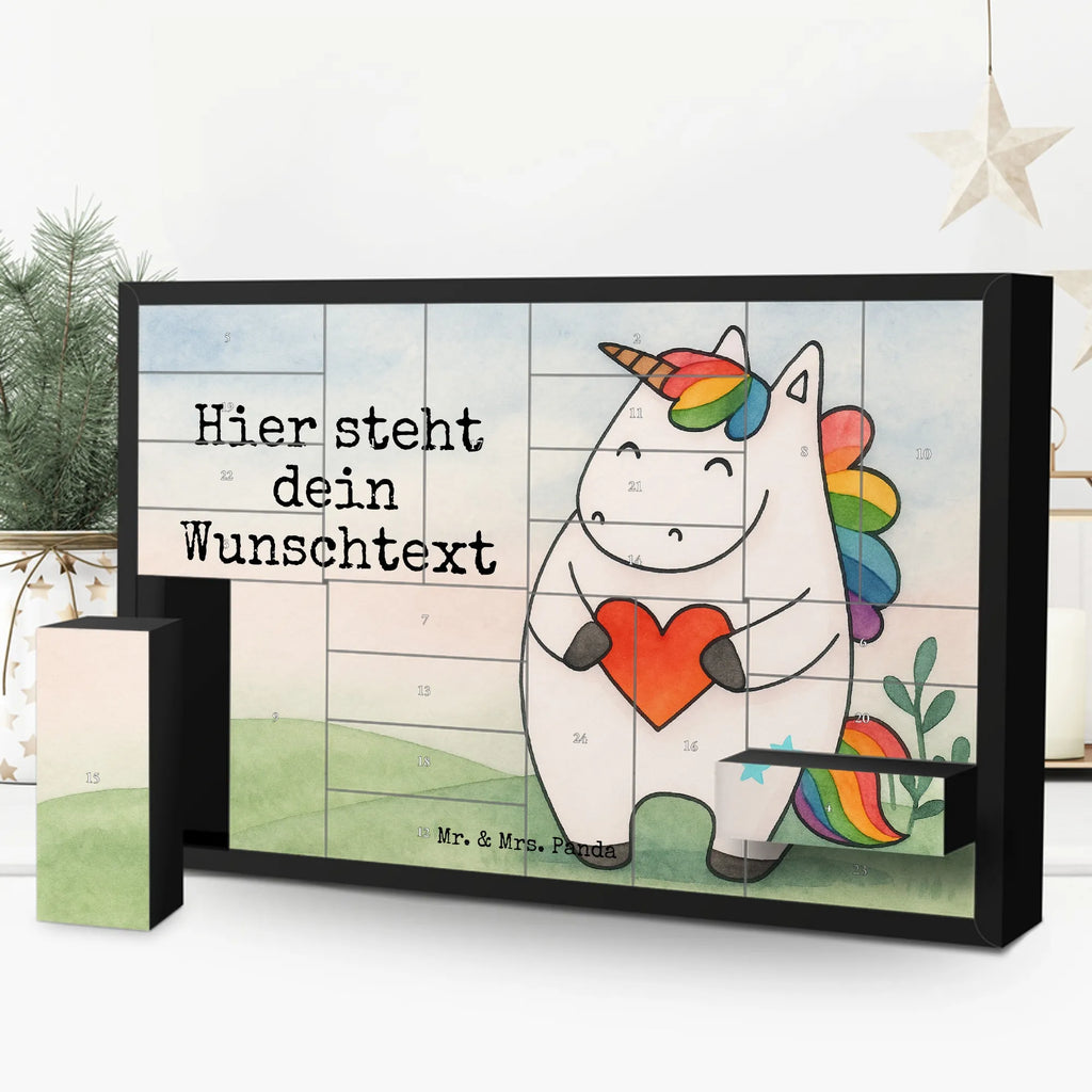 Personalisierter Befüllbarer Adventskalender Einhorn Herz Design Befüllbarer Adventskalender, Adventskalender Zum Selbst Befüllen, Unicorn, Einhorn, Einhörner, Einhorn Deko, Schlimm, Witzig, Freundin, Herz, Lustig, böse, Bunt, Anders