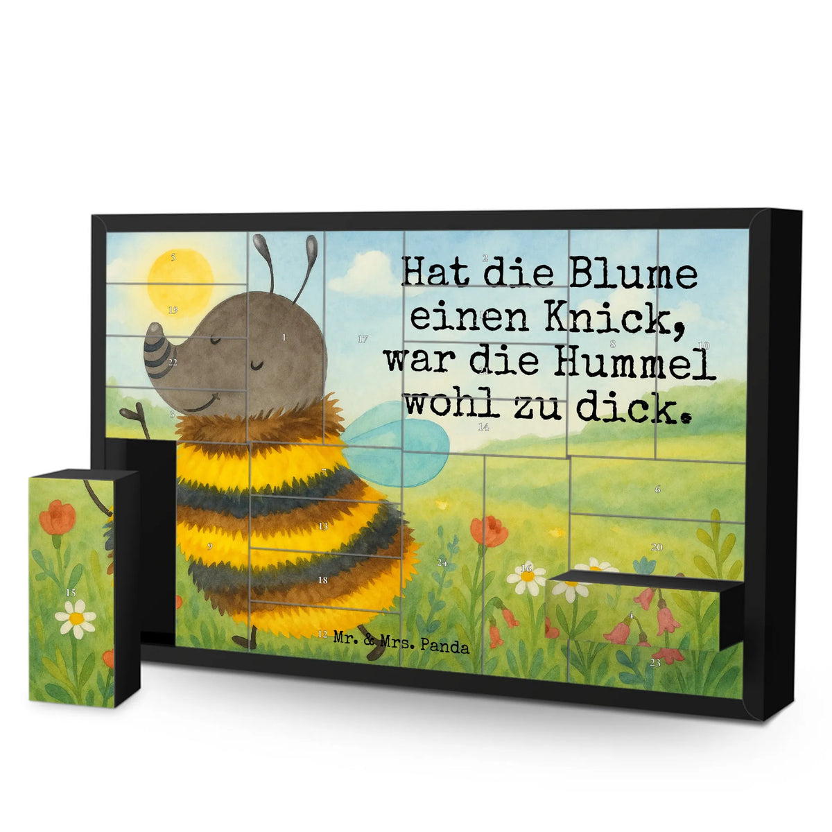 Fillable advent calendar bumblebee fluffy Design card, gift ideas, gifts, small animals, cute, cute animal motives, hand drawn, funny sayings, good mood, special gifts, animal lover, Flower, Fluffy, Bumblebee, Nature